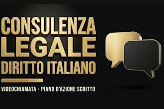 provide legal consultation and legal advice under italian law