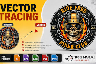 do manual vector tracing and raster to vector