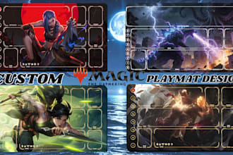 design custom tcg playmat mtg playmat pokemon yugioh one piece card game playmat