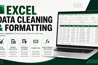excel data cleaning, formatting and spreadsheet organisation