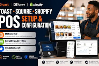setup toast pos, square pos and shopify pos for your business