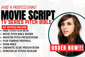 create an astonish TV series bible or your pitch deck movie treatment, TV series