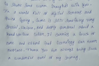 write anything in my neat and clean handwriting