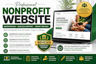 create a nonprofit website,registration and charity setup