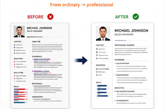 professionally format and redesign your CV or resume