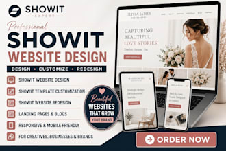 design, redesign showit website customize showit template showit website design