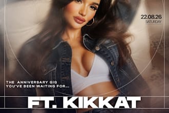 create modern nightclub, party and event flyer designs