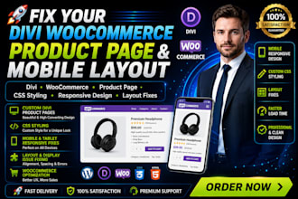 do divi woocommerce product page,CSS styling,mobile responsive layout error fix