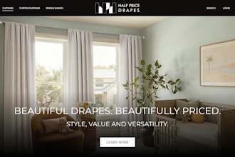 design curtain shopify store home decor website blinds store and shopify expert