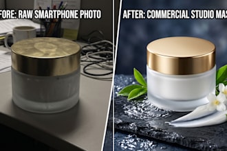 create luxury cosmetic product photography
