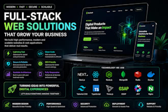 develop a full stack scalable website with latest tech