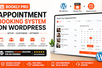 set up and customize bookly pro appointment booking on wordpress booking website