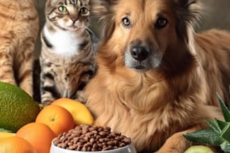 formulate balanced pet food, dog food, cat food, treats and supplements
