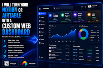 l turn your notion or airtable into a custom web dashboard
