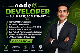 be your expert node js developer for ai, mobile and web app backend