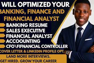 write finance, banking, accounting, sales executive, saas, b2b,audit, sdr resume