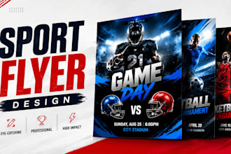 design a professional sports flyer, poster, banner,graphics
