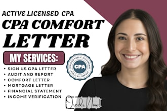 prepare US CPA comfort letter expense ratio review audit and financial statement