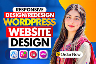 design, redesign and develop your wordpress website as a full stack developer