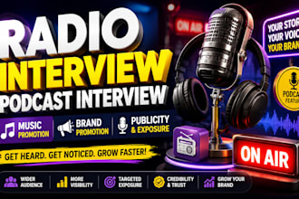 radio interview podcast interview music promotion brand promotion and publicity