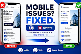 fix wordpress elementor responsive issues for mobile and tablet