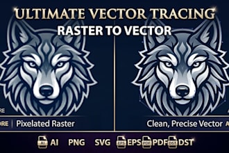 vectorize artwork for printing, t shirts and merchandise