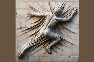 do 3d bas relief 3d wall art 3d mythological art 3d nft artwork 3d printing