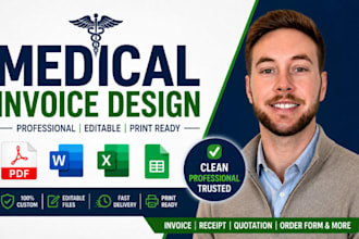 design medical invoice, filable form worksheets, quickbook and registration form