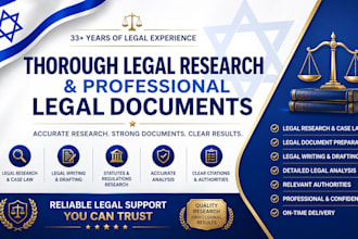 conduct thorough legal research and prepare legal documents