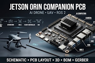 design jetson orin companion computer pcb for uav and ros2 drone pcb uav pcb