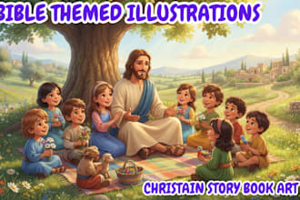 do engaging bible storybook illustrations for children