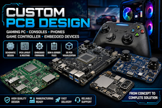 design custom pcb for gaming PC, console, phones, gamecontroller embedded device