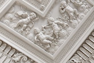 do 3d luxury ceiling relief decorative 3d sculpture 3d bas relief 3d wall art