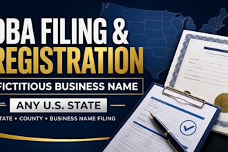do dba filing fictitious business name company registration in any US state