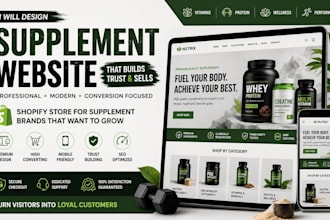 build supplement store supplement website health supplement private label store