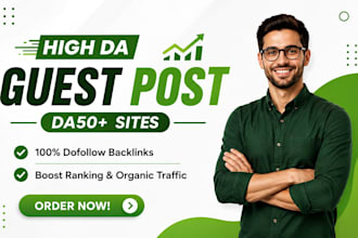 do SEO guest post backlink, high da guest post service