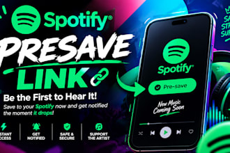 create spotify pre save link, qr code and music release page