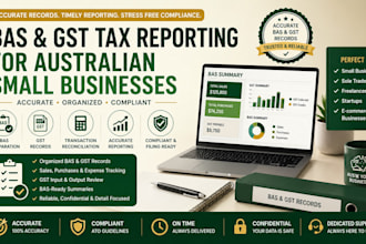 prepare bas and gst tax reporting, records for australian small business filing