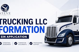 form a US llc for your trucking company or business and apply for ein