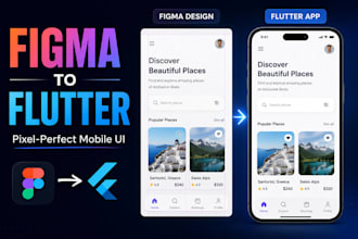 convert figma UI to flutter app for android and ios
