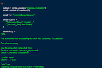 automate excel outlook and repetitive tasks using python