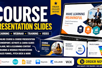 design course presentation slides elearning course video wix training powerpoint
