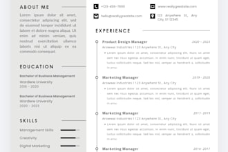 write professional CV, resume and cover letter