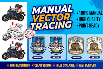do vector tracing, convert image to vector file, vector logo, vectorize image