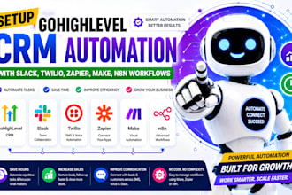 setup gohighlevel crm automation with slack twilio zapier make n8n workflows