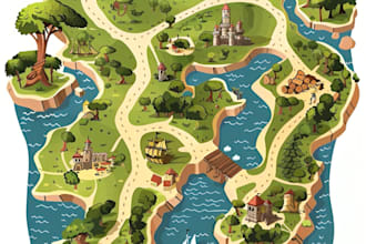 design 3d isometric event map, festival map and venue illustration