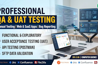 do comprehensive manual testing, uat, and bug reporting for your web app