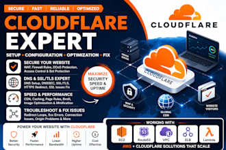 fix cloudflare dns, SSL, security, CDN, and website issues