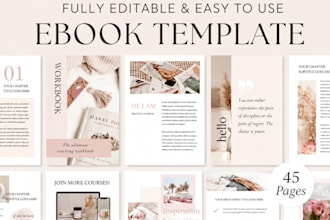 design editable fitness ebook workbook workout plan lead magnet PDF formatting