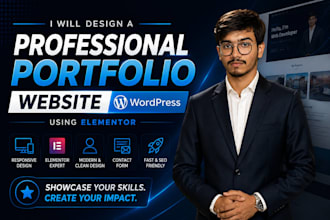 design a professional portfolio website in wordpress